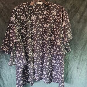 Wallflower Pink Ruffled Tie Front Blouse